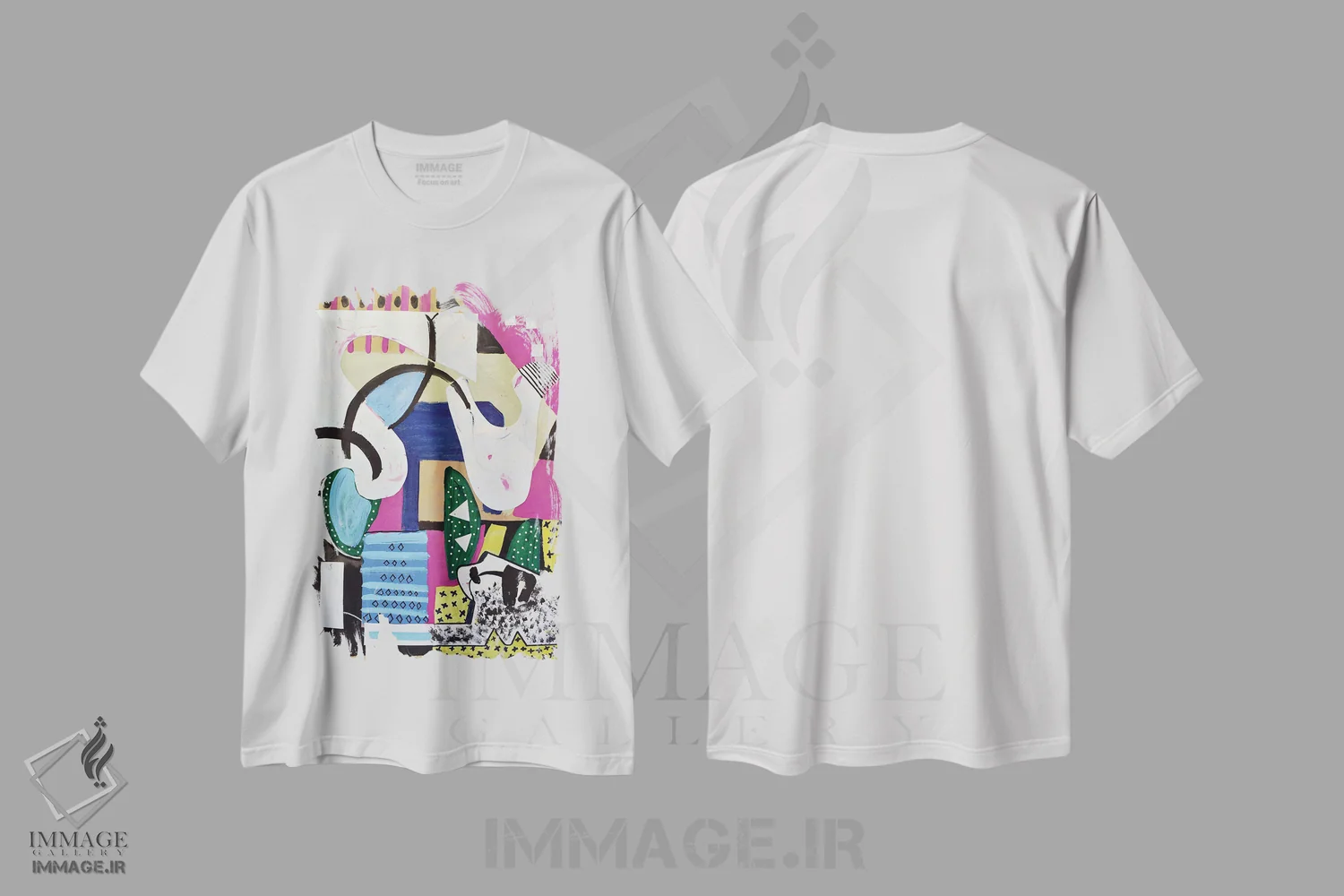 تیشرت سفید طرح دار کاغذ شماره ۶۲ اثر فرانتیشک فلوریان | immage.ir