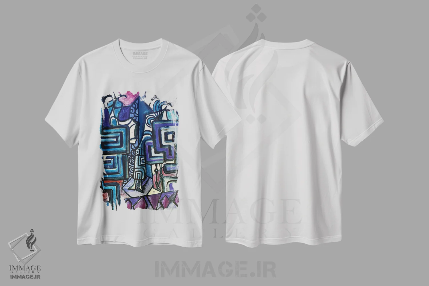 تیشرت سفید طرح دار کاغذ شماره ۶۰ اثر فرانتیشک فلوریان | فروشگاه ایماژ