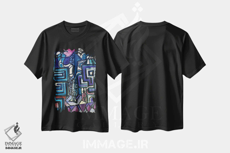 تیشرت مشکی طرح دار کاغذ شماره ۶۰ اثر فرانتیشک فلوریان | immage.ir