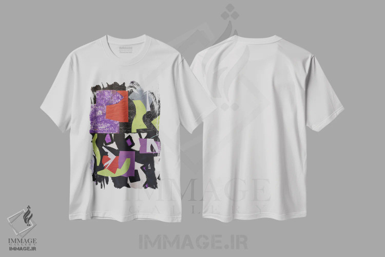 تیشرت سفید طرح دار کاغذ شماره ۸۸ اثر فرانتیشک فلوریان | فروشگاه ایماژ