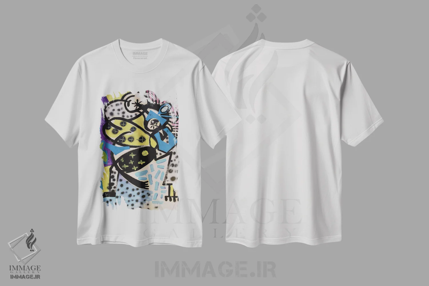 تیشرت سفید طرح دار کاغذ شماره ۷۸، هنر فاخر معاصر اثر فرانتیشک فلوریان | immage.ir