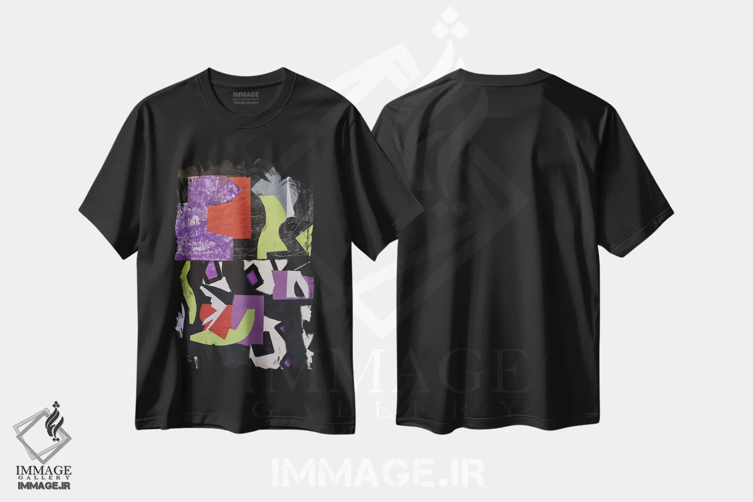تیشرت مشکی طرح دار کاغذ شماره ۸۸ اثر فرانتیشک فلوریان | immage.ir