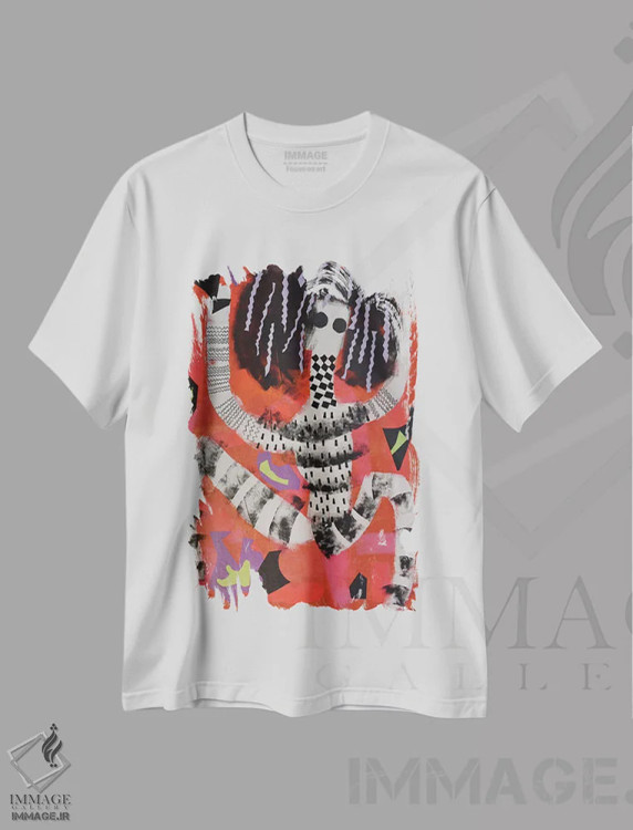 تیشرت سفید طرح دار کاغذ شماره ۸۹، هنر فاخر معاصر اثر فرانتیشک فلوریان | فروشگاه ایماژ