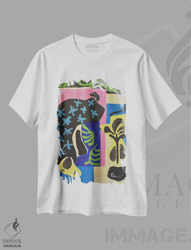تیشرت سفید طرح دار کاغذ شماره ۹۱، هنر فاخر معاصر اثر فرانتیشک فلوریان | فروشگاه ایماژ