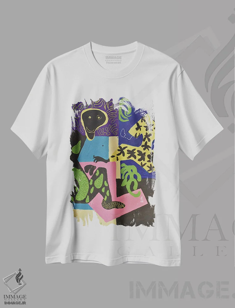 تیشرت سفید طرح دار کاغذ شماره ۹۰، هنر فاخر معاصر اثر فرانتیشک فلوریان | immage.ir