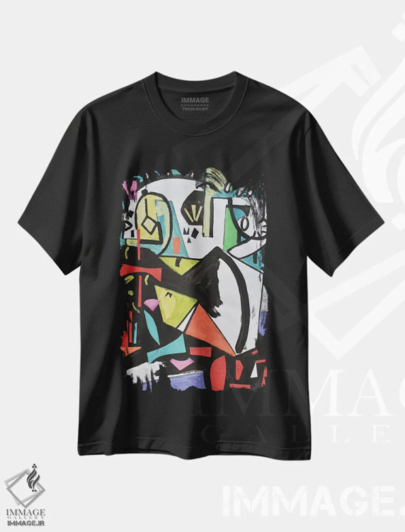تیشرت مشکی طرح دار دستیابی شماره ۲، هنر فاخر معاصر اثر فرانتیشک فلوریان | فروشگاه ایماژ