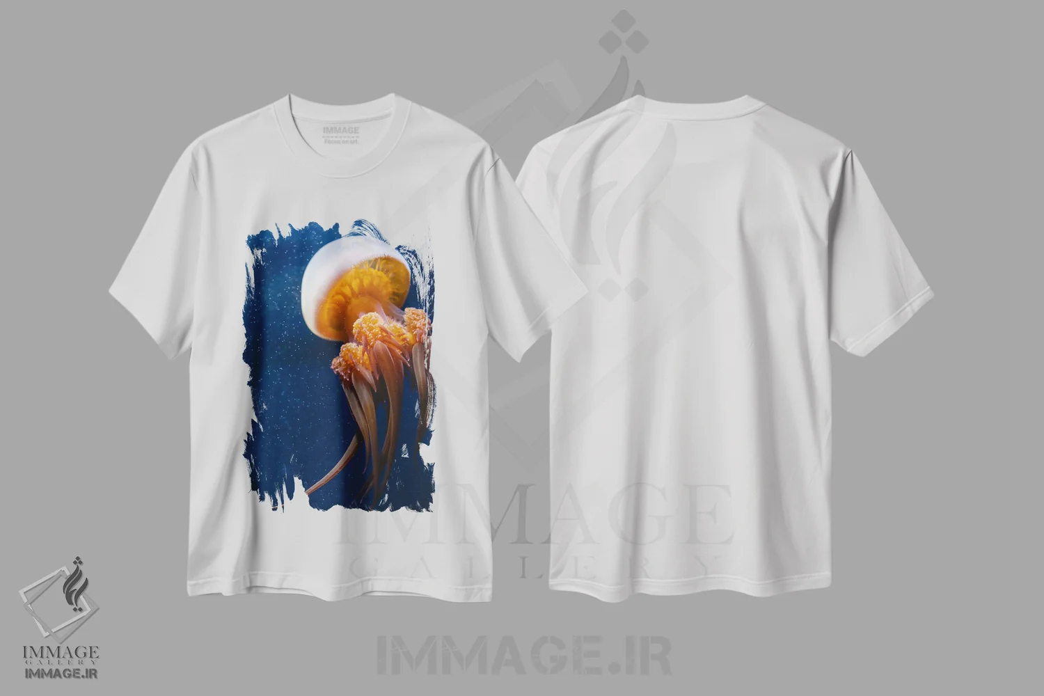 تیشرت سفید طرح دار عروس دریایی یک، مدیوم اثر فابیان فورتمن | فروشگاه ایماژ