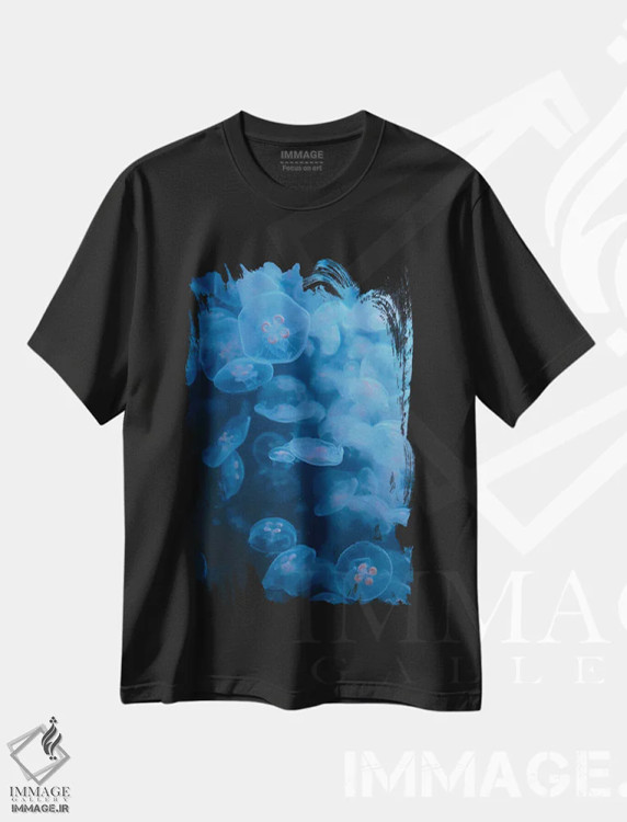 تیشرت مشکی طرح دار عروس دریایی پنجم، مدیوم اثر فابیان فورتمن | فروشگاه ایماژ