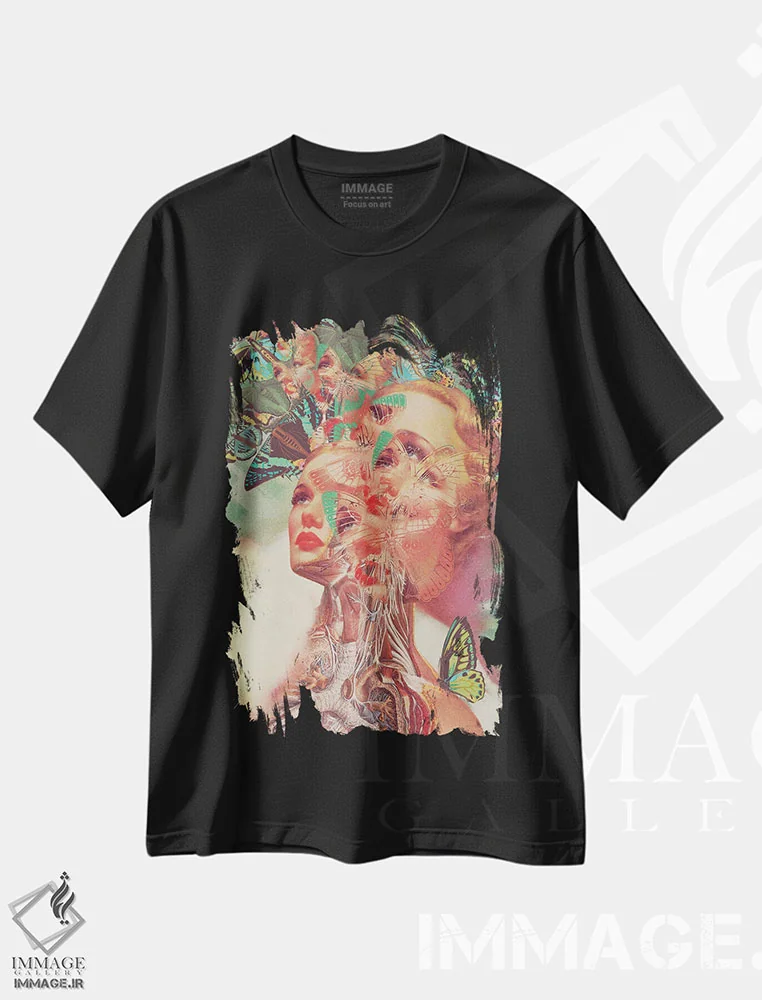 تیشرت مشکی طرح دار فرانسس، دکوراسیون جایگزین اثر اف اف او آرت | immage.ir