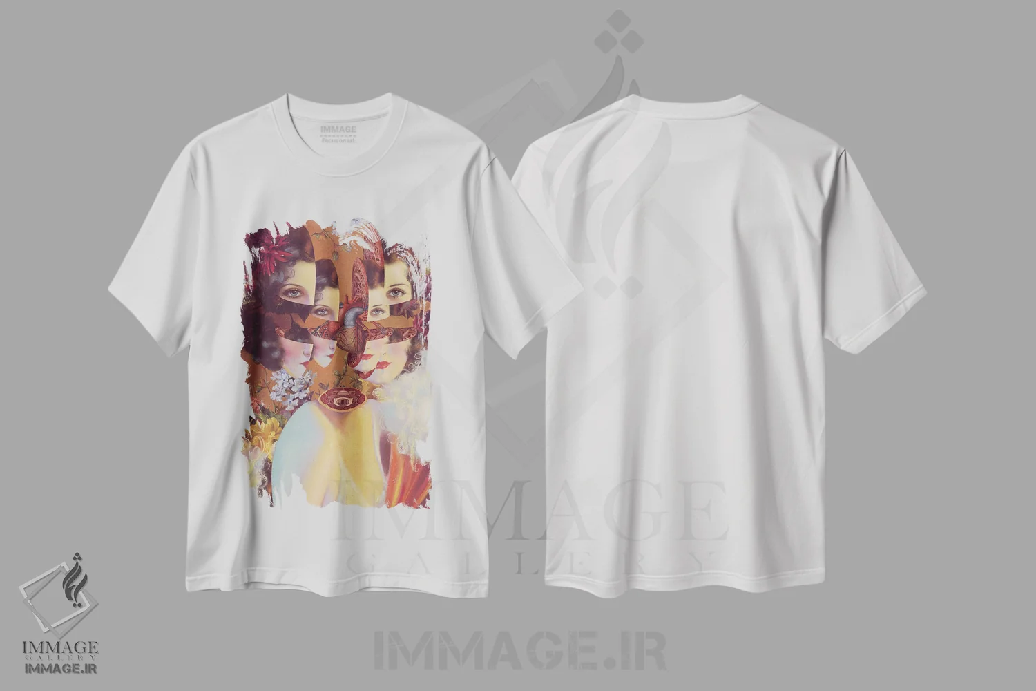 تیشرت سفید طرح دار حالت ذهنی، دکوراسیون جایگزین اثر اف اف او آرت | فروشگاه ایماژ