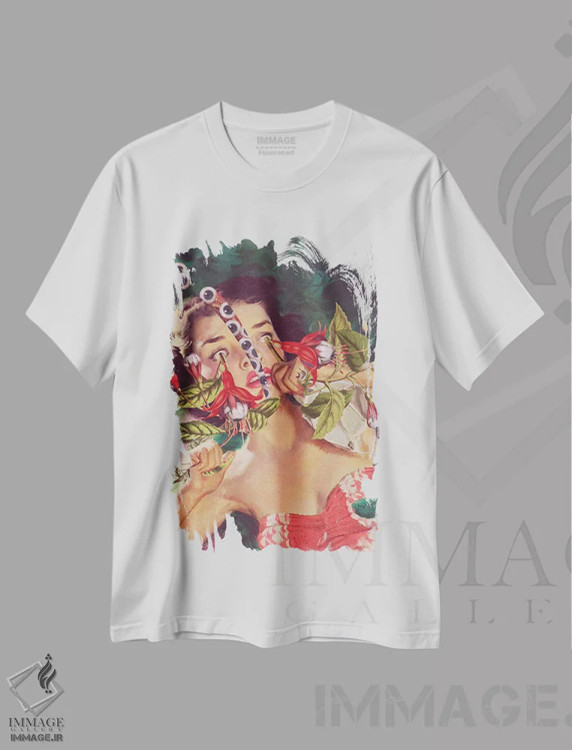 تیشرت سفید طرح دار از ذهن بیرون کردن، دکوراسیون جایگزین اثر اف اف او آرت | فروشگاه ایماژ