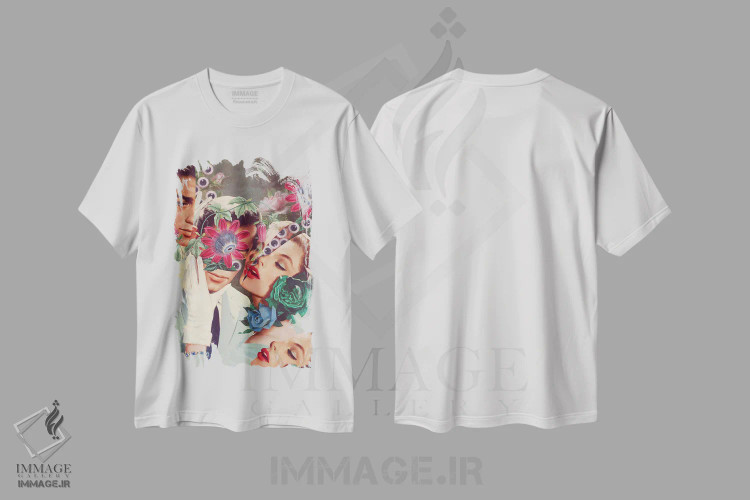 تیشرت سفید طرح دار پاسیفلورا، دکوراسیون جایگزین اثر اف اف او آرت | immage.ir
