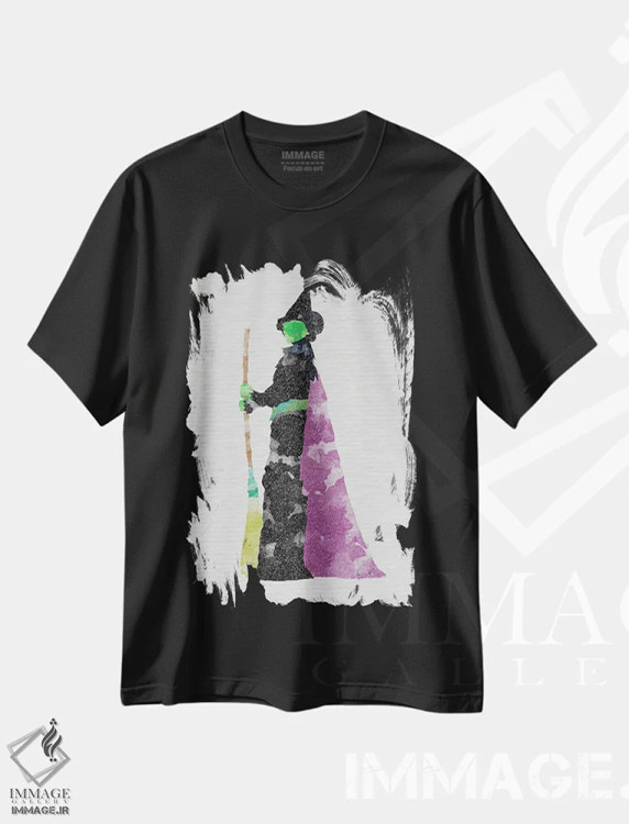 تیشرت مشکی طرح دار شرور، هنر دیجیتال اثر فیشرکرافت | فروشگاه ایماژ