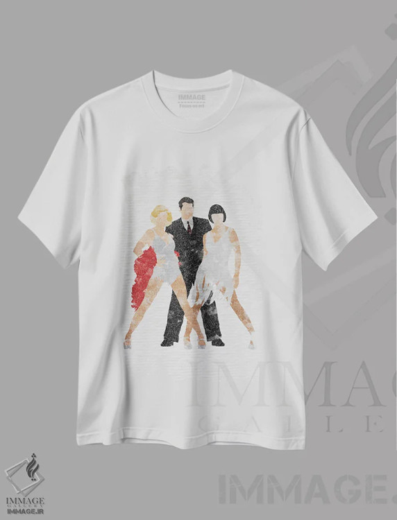 تیشرت سفید طرح دار شیکاگو، تزئینی اثر فیشرکرافت | immage.ir