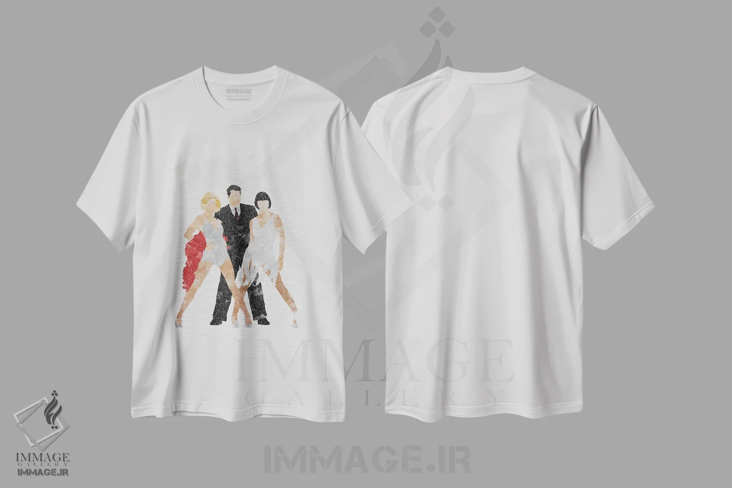 تیشرت سفید طرح دار شیکاگو، تزئینی اثر فیشرکرافت | immage.ir