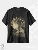 تیشرت مشکی طرح دار حمله شبانه جنگ دنیاها، هنر دیجیتال اثر فیشرکرافت | فروشگاه ایماژ