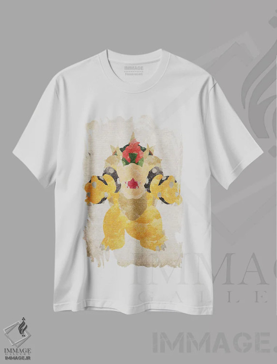 تیشرت سفید طرح دار باوزر، هنر دیجیتال اثر فیشرکرافت | فروشگاه ایماژ