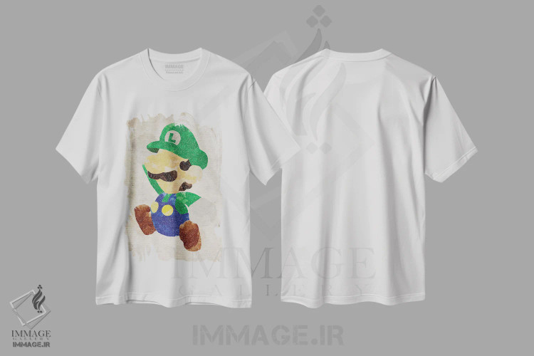 تیشرت سفید طرح دار لوئیجی، هنر دیجیتال اثر فیشرکرافت | immage.ir
