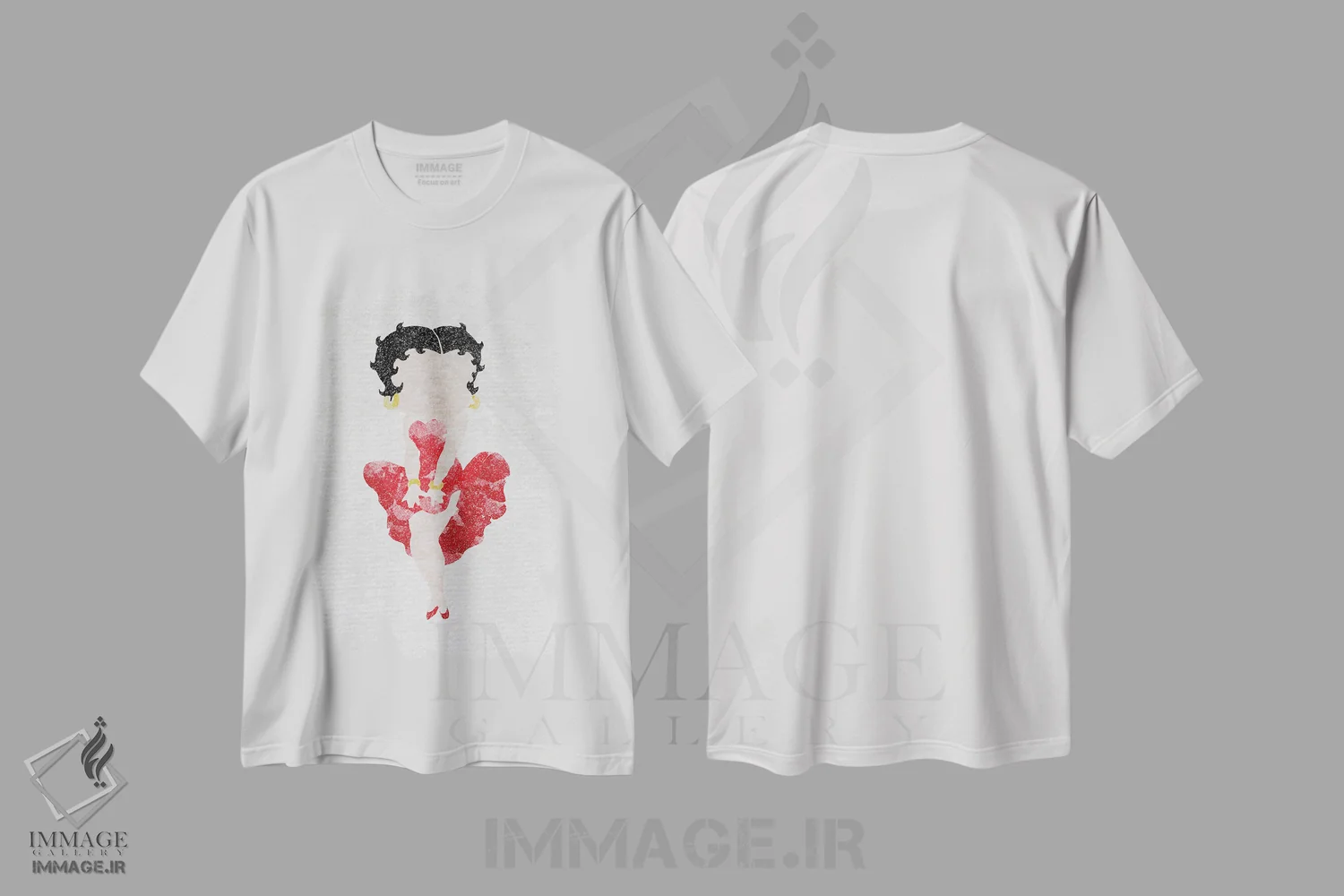 تیشرت سفید طرح دار بتی بوپ اثر فیشرکرافت | immage.ir