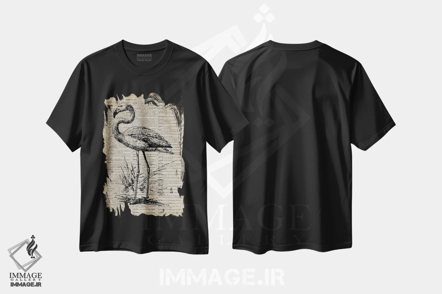 تیشرت مشکی طرح دار آثار فیشرکرافت - immage.ir