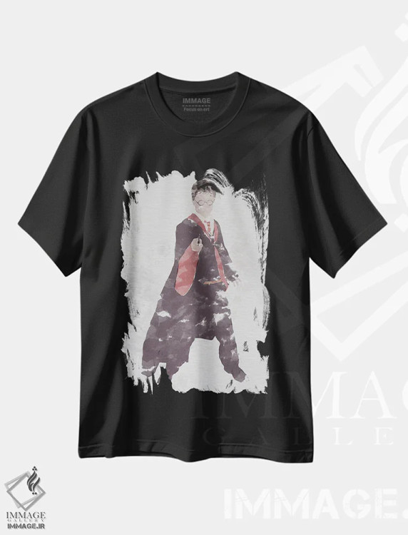 تیشرت مشکی طرح دار هری پاتر، هنر دیجیتال اثر فیشرکرافت | immage.ir