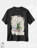 تیشرت مشکی طرح دار گل سوسن دره ای کلاسیک، دکوراسیون جایگزین اثر فیشرکرافت | immage.ir
