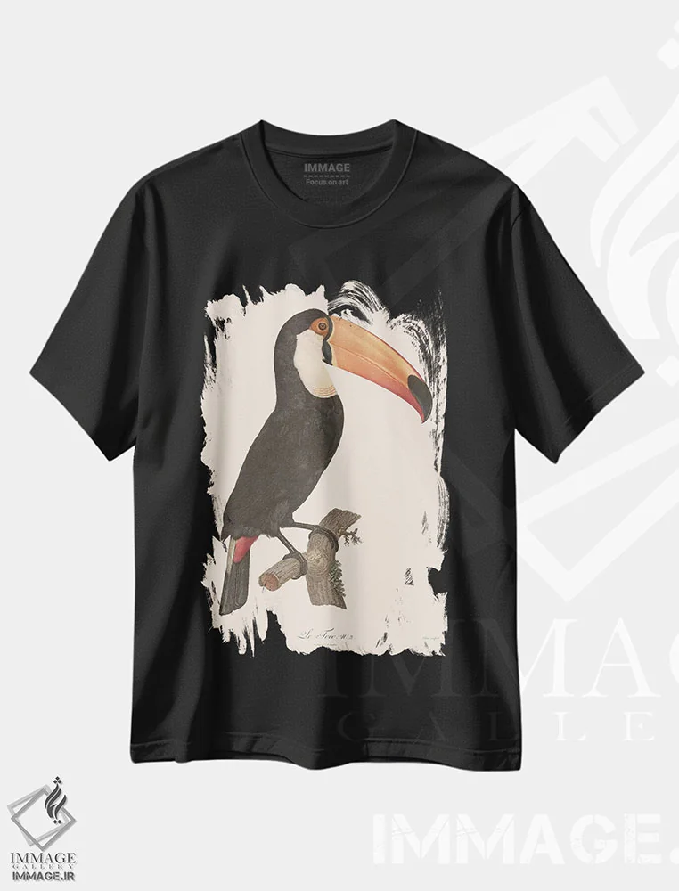 تیشرت مشکی طرح دار لِ توکو، تزئینی اثر فلوران بُدار | immage.ir