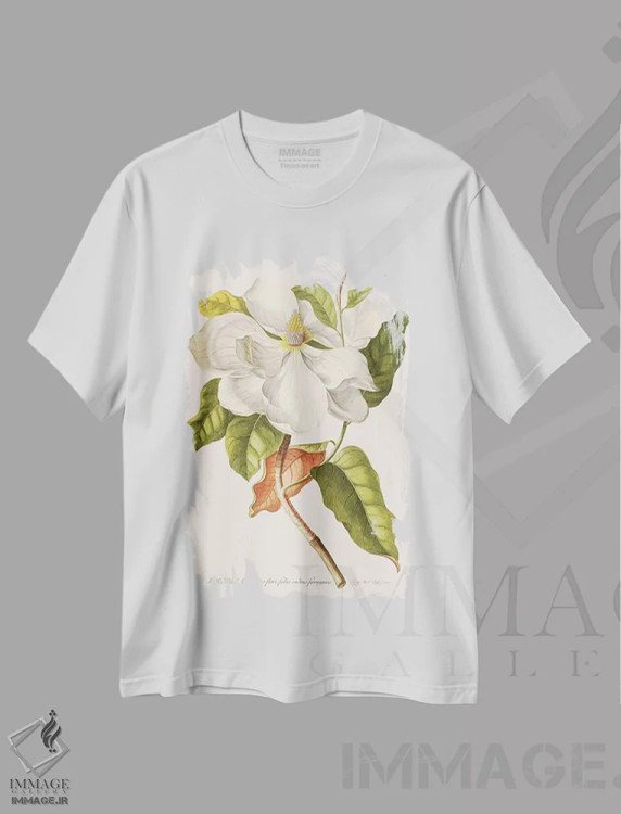 تیشرت سفید طرح دار ماگنولیا، دکور روستایی اثر فلوران بُدار | immage.ir