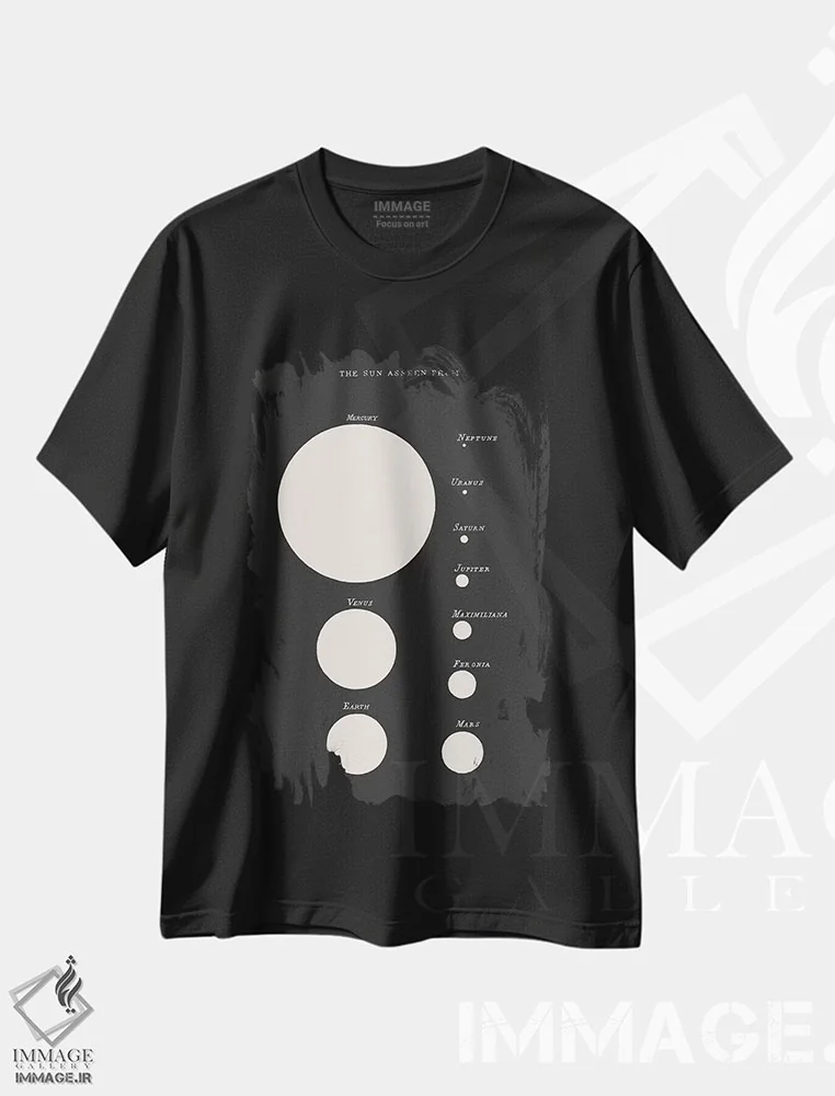 تیشرت مشکی طرح دار خورشید از منظر ...، دکوراسیون جایگزین اثر فلوران بُدار | immage.ir