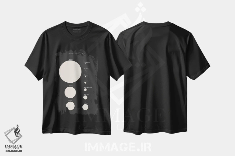 تیشرت مشکی طرح دار خورشید از منظر ...، دکوراسیون جایگزین اثر فلوران بُدار | immage.ir