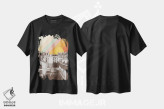 تیشرت مشکی طرح دار آسمان رنگین کمان بالای پاریس، تزئینی اثر فلوران بُدار | فروشگاه ایماژ
