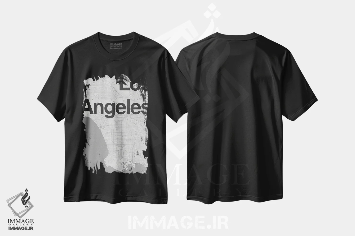 تیشرت مشکی طرح دار لس آنجلس، تزئینی اثر فلوران بُدار | immage.ir