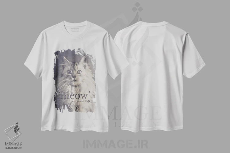 تیشرت سفید طرح دار جملات معروف، هنر دیجیتال اثر فلوران بُدار | فروشگاه ایماژ