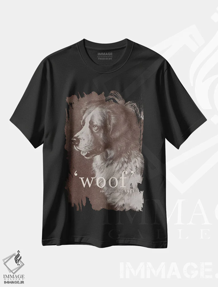 تیشرت مشکی طرح دار جملات معروف، هنر دیجیتال اثر فلوران بُدار | فروشگاه ایماژ