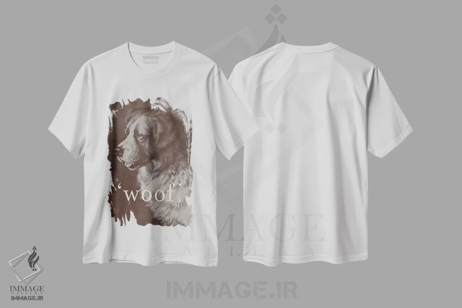 تیشرت سفید طرح دار جملات معروف، هنر دیجیتال اثر فلوران بُدار | immage.ir