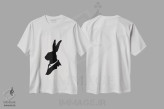 تیشرت سفید طرح دار آقای خرگوش، هنر تزئینی سیاه و سفید اثر فلوران بُدار | فروشگاه ایماژ
