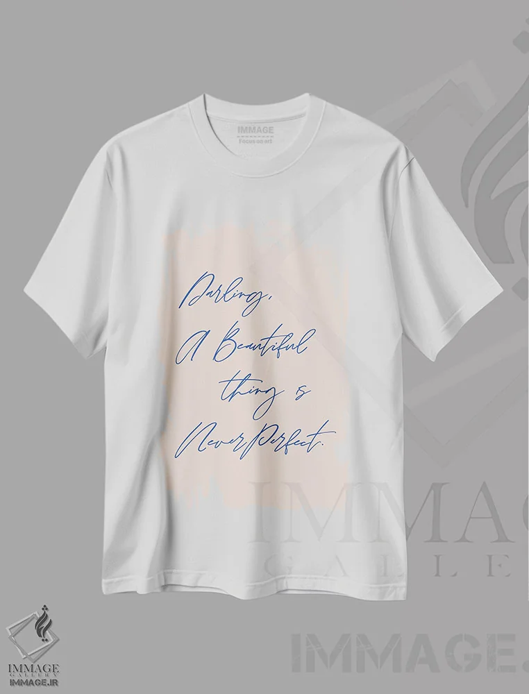 تیشرت سفید طرح دار چیز زیبایی، تزئینی اثر فلاور لاو چایلد | immage.ir