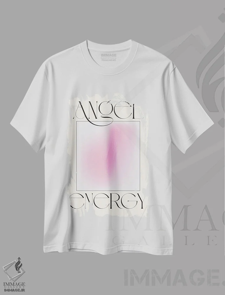تیشرت سفید طرح دار رویای انرژی فرشته، تزئینی اثر فلاور لاو چایلد | فروشگاه ایماژ