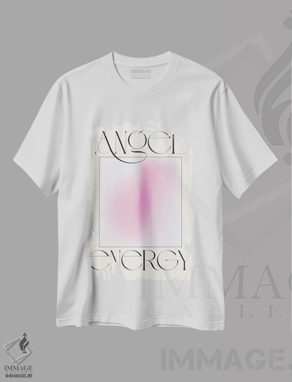 تیشرت سفید طرح دار رویای انرژی فرشته، تزئینی اثر فلاور لاو چایلد | فروشگاه ایماژ