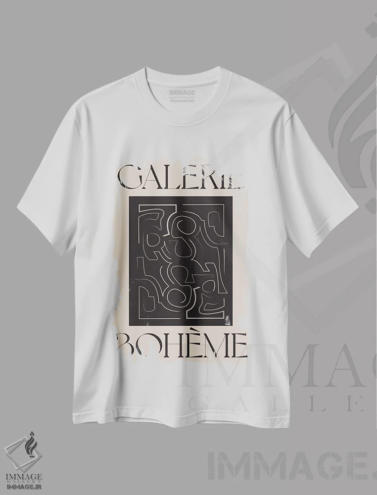 تیشرت سفید طرح دار زندگی بوهِم ۲، دکور بوهمی اثر فلاور لاو چایلد | فروشگاه ایماژ