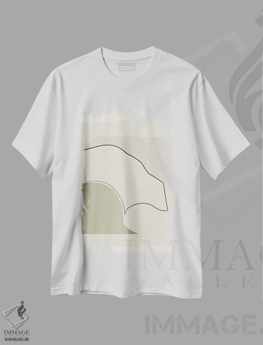 تیشرت سفید طرح دار قوسی شکل اثر فلاور لاو چایلد | فروشگاه ایماژ