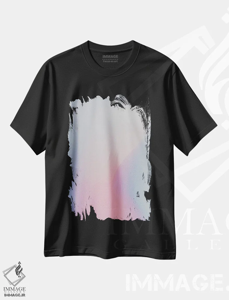 تیشرت مشکی طرح دار از آرامش خود محافظت کن ۱، آبستره اثر فلاور لاو چایلد | فروشگاه ایماژ