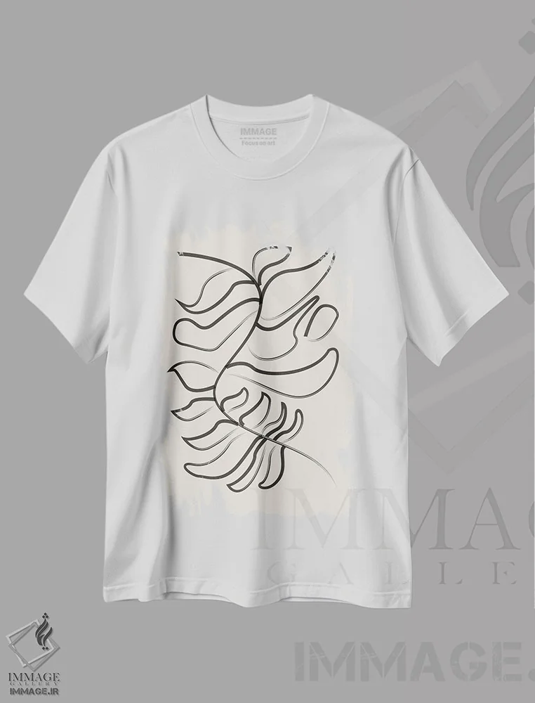 تیشرت سفید طرح دار شکوفه زده، آبستره اثر فلاور لاو چایلد | immage.ir