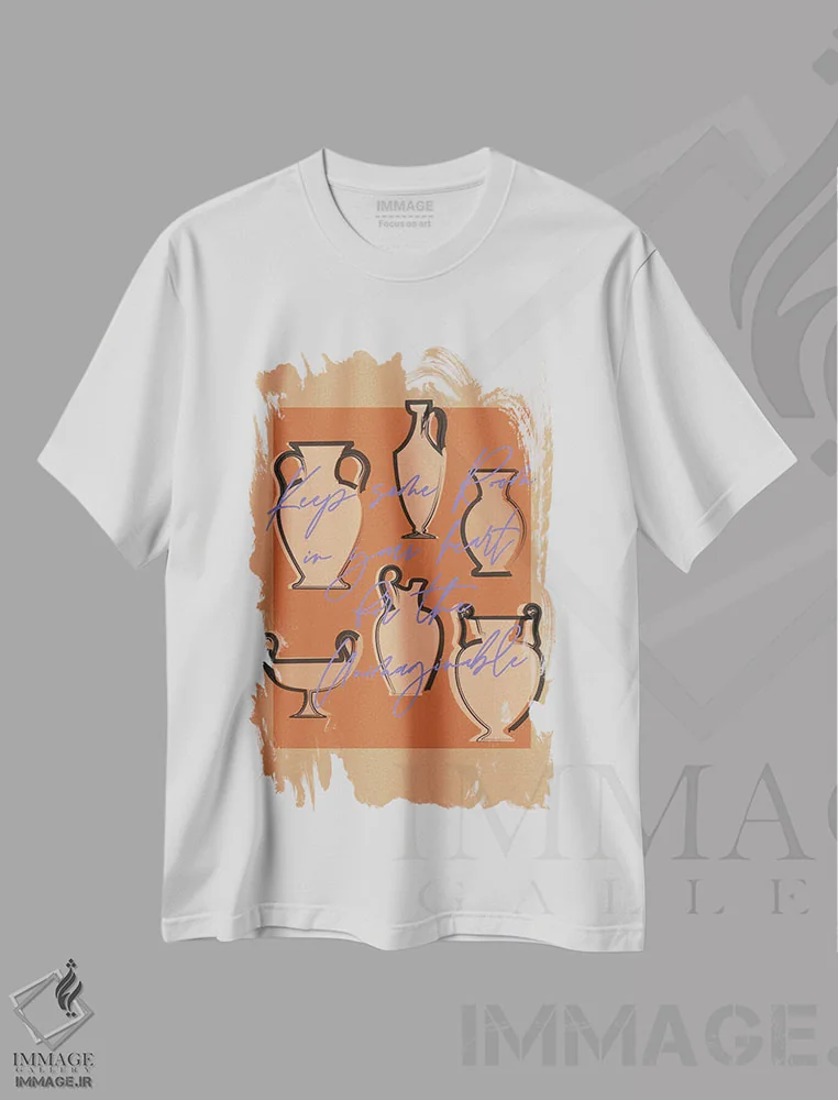 تیشرت سفید طرح دار غیرقابل تصور، تزئینی اثر فلاور لاو چایلد | فروشگاه ایماژ