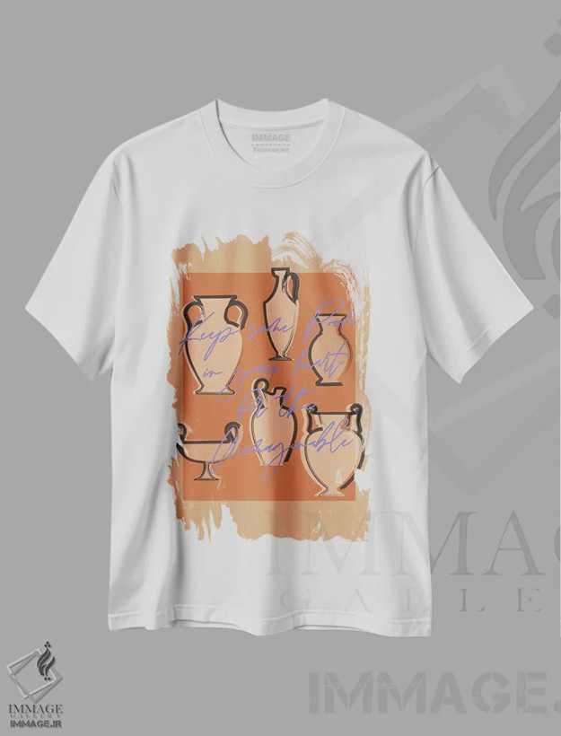 تیشرت سفید طرح دار غیرقابل تصور، تزئینی اثر فلاور لاو چایلد | فروشگاه ایماژ
