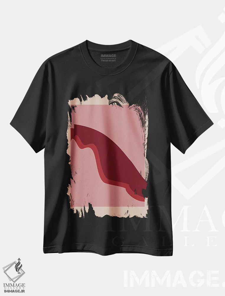 تیشرت مشکی طرح دار مردد اثر فلاور لاو چایلد | فروشگاه ایماژ
