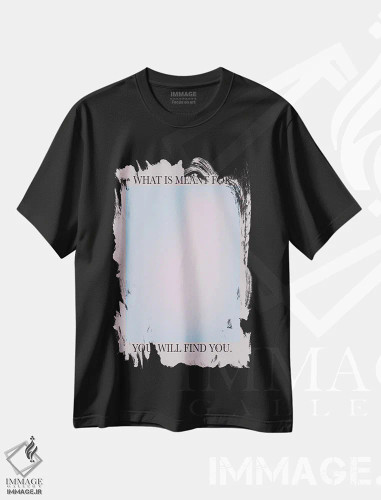 تیشرت مشکی طرح دار آنچه برای تو مقدر است، تزئینی اثر فلاور لاو چایلد | فروشگاه ایماژ
