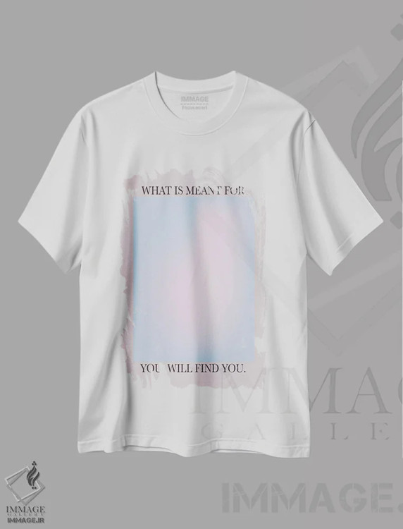 تیشرت سفید طرح دار آنچه برای تو مقدر است، تزئینی اثر فلاور لاو چایلد | immage.ir