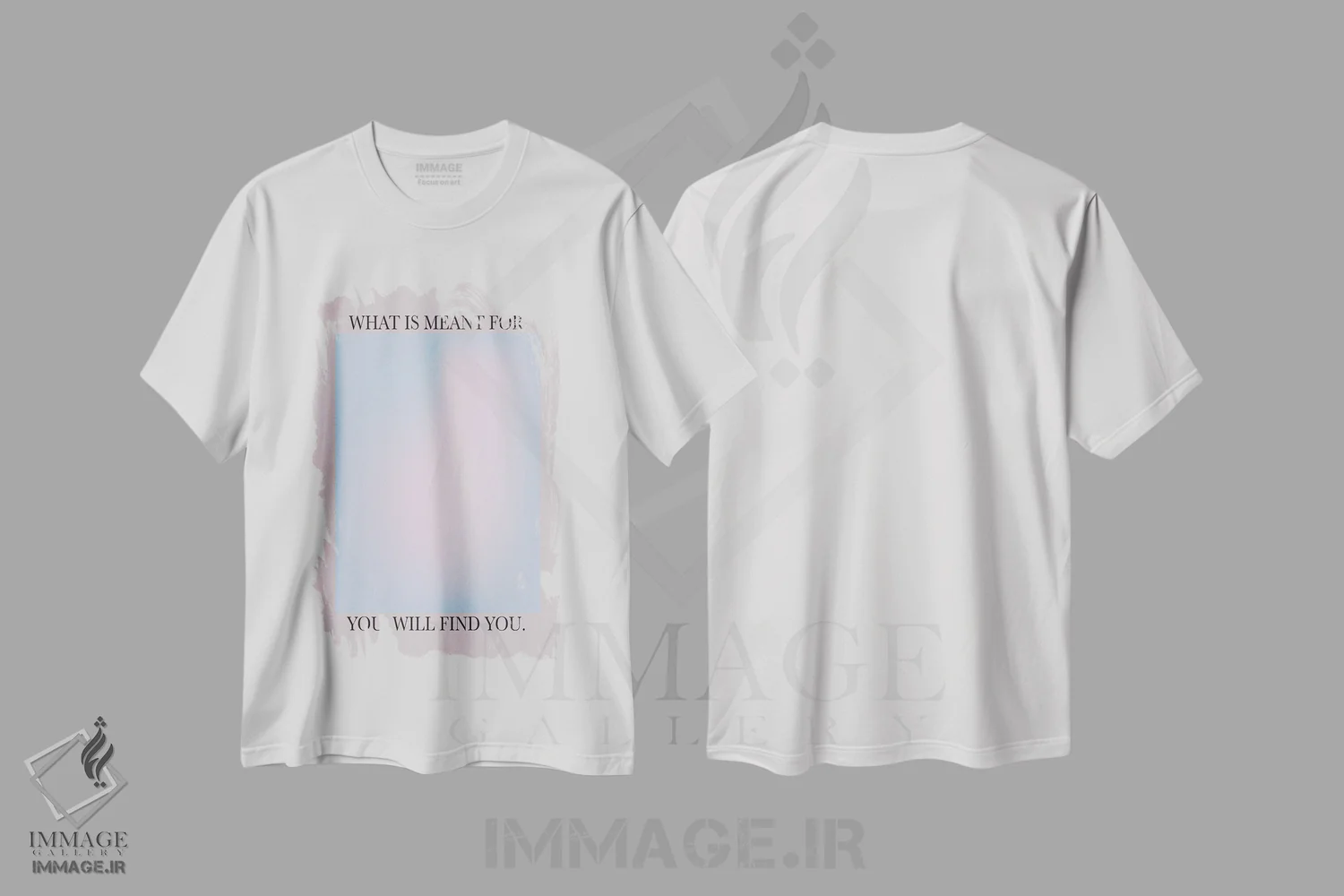 تیشرت سفید طرح دار آنچه برای تو مقدر است، تزئینی اثر فلاور لاو چایلد | immage.ir