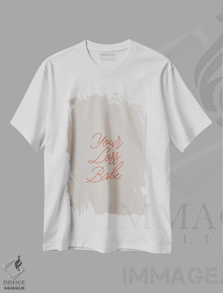 تیشرت سفید طرح دار ضرر توست عزیزم، تزئینی اثر فلاور لاو چایلد | فروشگاه ایماژ